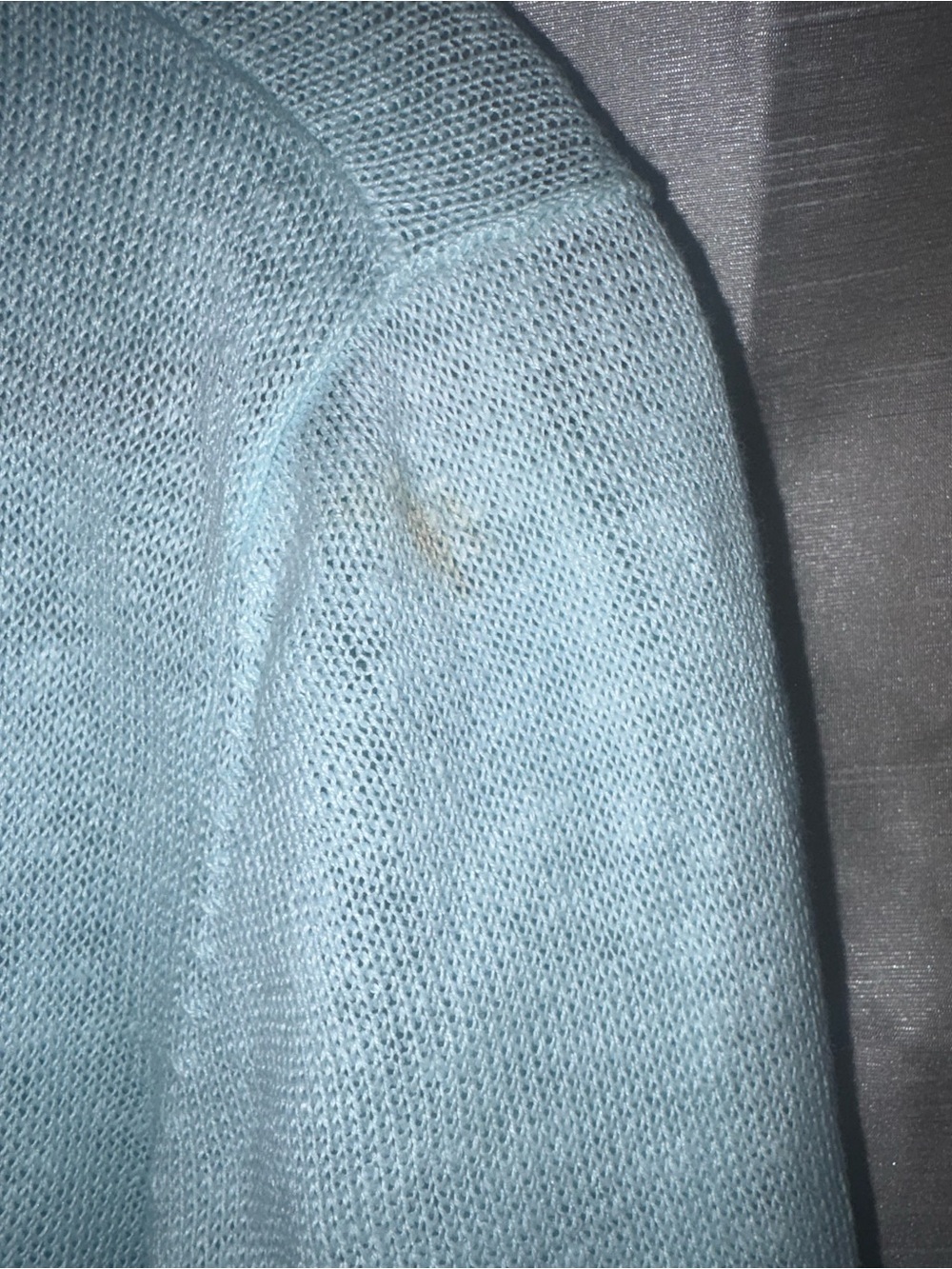 Eileen Fisher Pale Blue Open-Knit Tunic - Picture 4 of 5